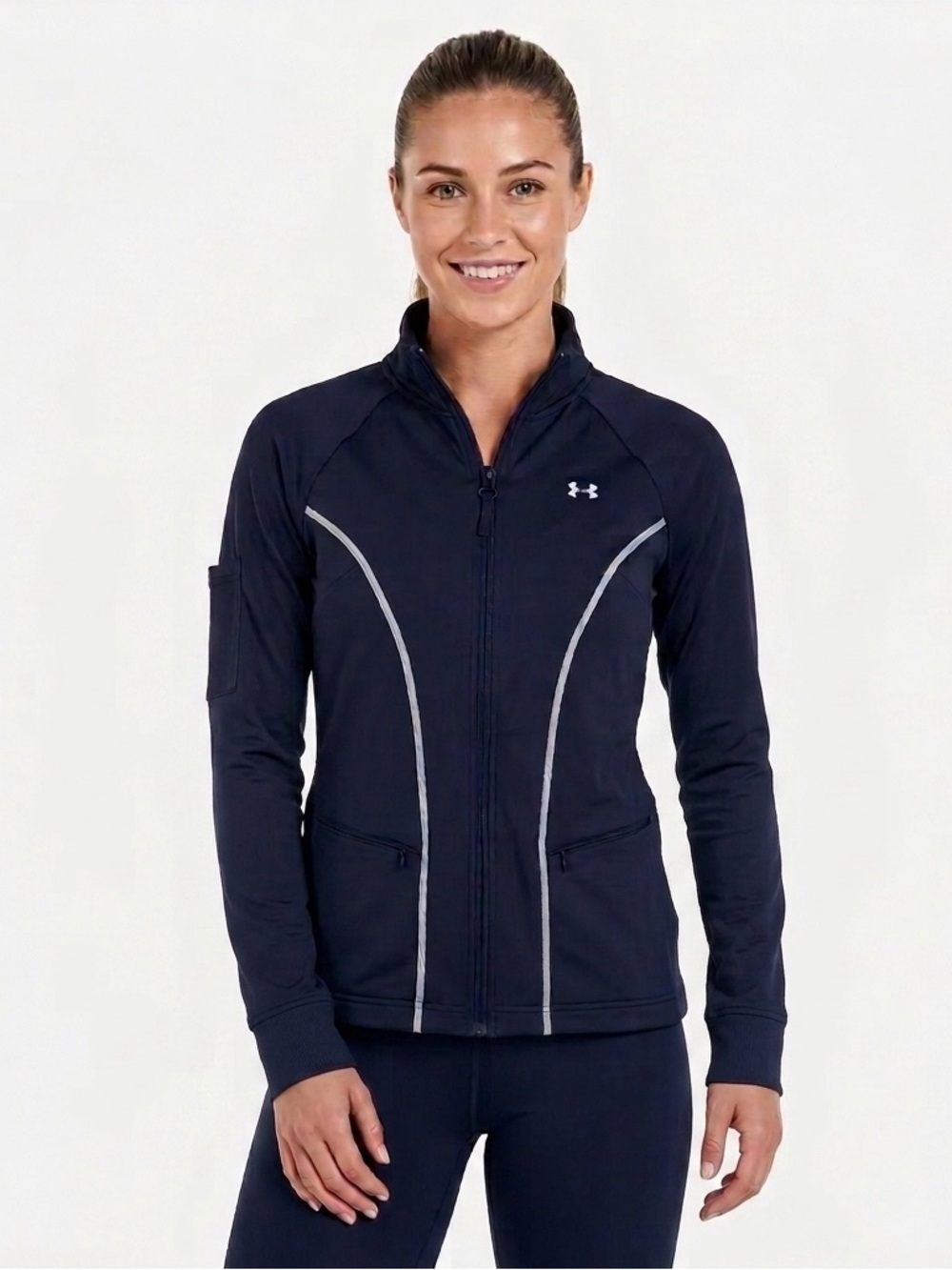 Under Armour Full Zip Performance Running Lightweight Jacket Coat W Size M EUC